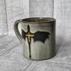 350ml Flaming Dragon Pattern Mug Ergonomic Handle Milky Yellow Glaze Mug Hand-painted Dragon Ceramic Drinkware