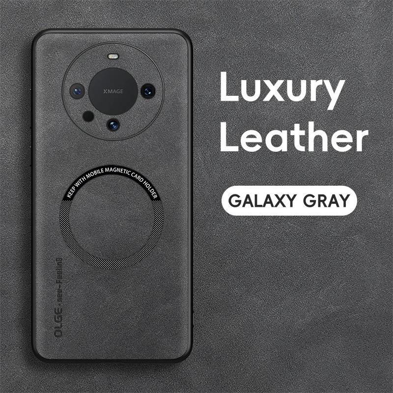 For Huawei Mate 60 60 Pro 60 ProPlus Fine Hole Sheepskin Magnetic TPU Soft Edge Anti-Drop Anti Fingerprint Phone Case