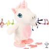 Talking Unicorn Repeats What You Say Walking Electric Interactive Animated Toy Speaking Plush Buddy Gift for Toddlers Birthday, 9.5'