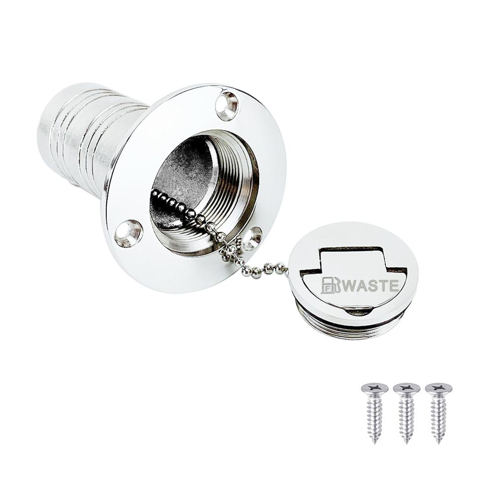

1.5 Inch Boat Fill Cap Stainless Steel Yacht Reservoir Filler Cover with Screws Trailer Hardware Replacing Parts Fuel