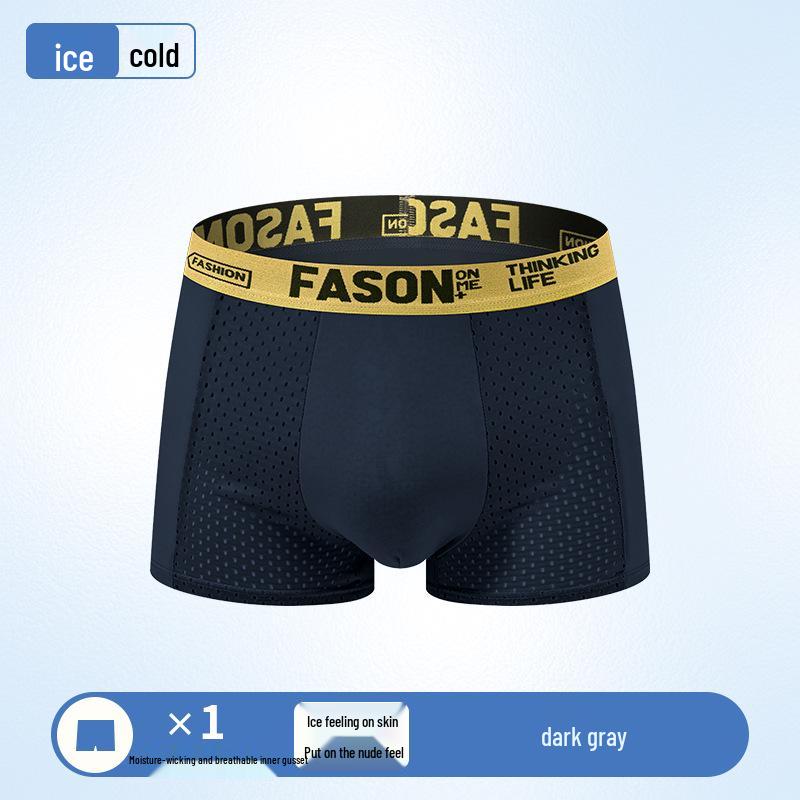 Men's Ice Silk Breathable Mesh Boxer Briefs