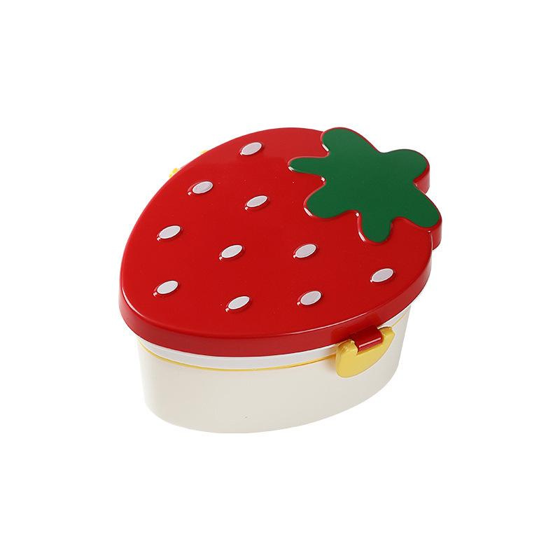 Amazon Scatola Pranzo in Plastica Fragola Doppio Strato Sicura per Alimenti Contenitore Bento per Bambini Studenti