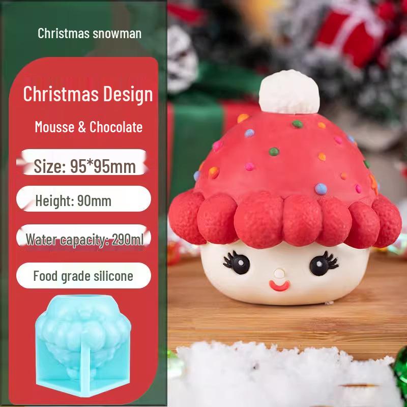 Silicone Christmas Sleigh Mold: Food-Grade Chocolate Shells for Fun Festive Cake and Mousse Decorations