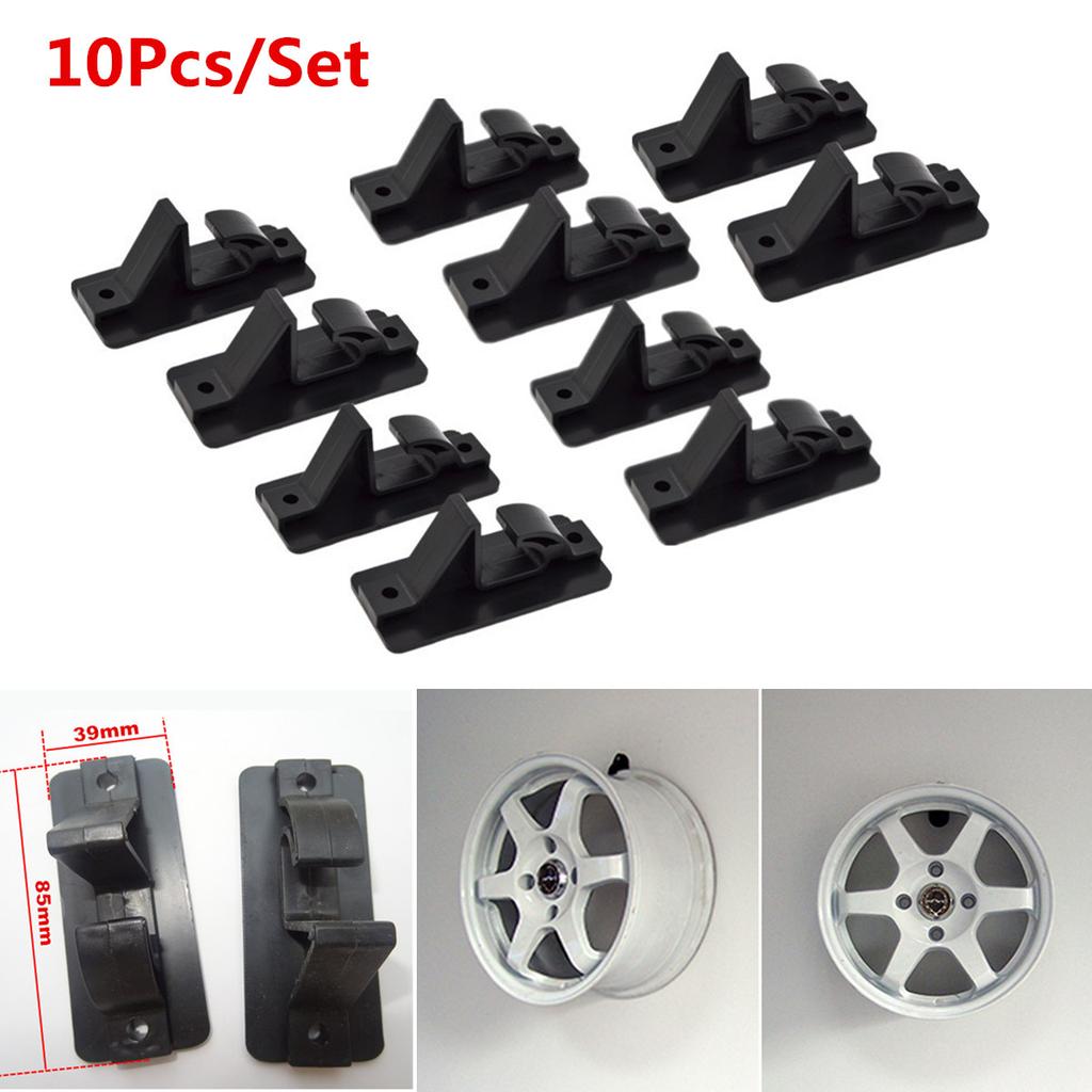 Universal 10pcs Plastic Tire Wheel RIM Hub Hook Wheel Shop Display Stand Rack Wall Mounted Hanging Hook