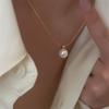 Europäische und Amerikanische Französische Elegante Perlenkette - Vielseitige 18K Gold Titanstahl Schlüsselbein Kette für Damen