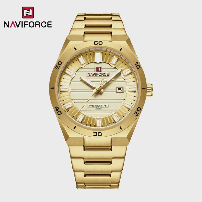 Stainless Steel Men's Wristwatch Waterproof Simple Fashion with Night Glow Pointer Calendar Display Male Watches