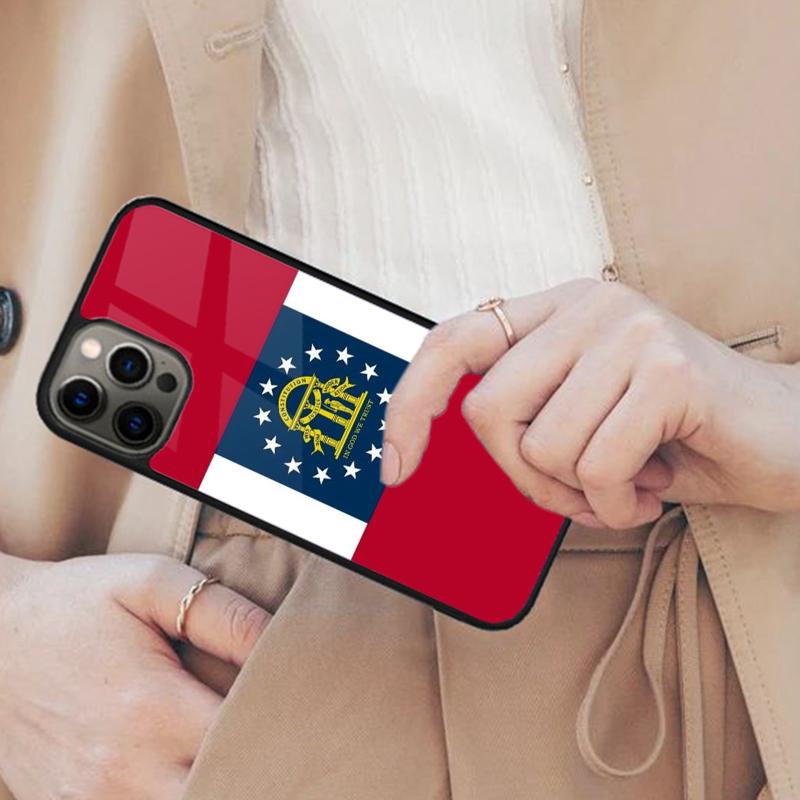 Georgia State Flag Magnetic Phone Case For APPLE iPhone 17 Air 16 14 13 12 Pro Max 15 Plus Wireless Charge With MagSafe Cover