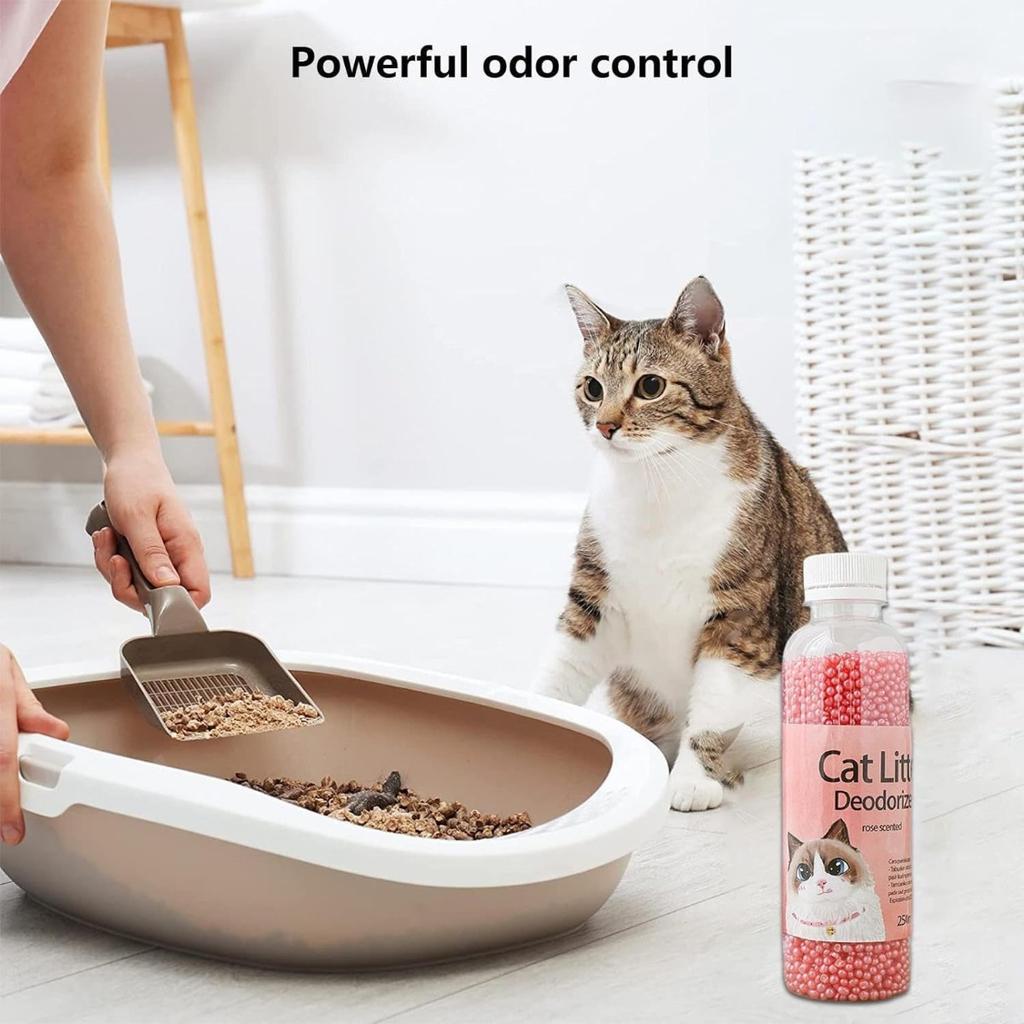 Deodorant Beads for Pets, Odour Removing Cat Litter Tray Deodorizer with Activated Carbon for Homes/Apartments