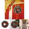 Exquisite Holiday Decor Christmas Wreath Adorned With Pine Cones And Vibrant Red Berries