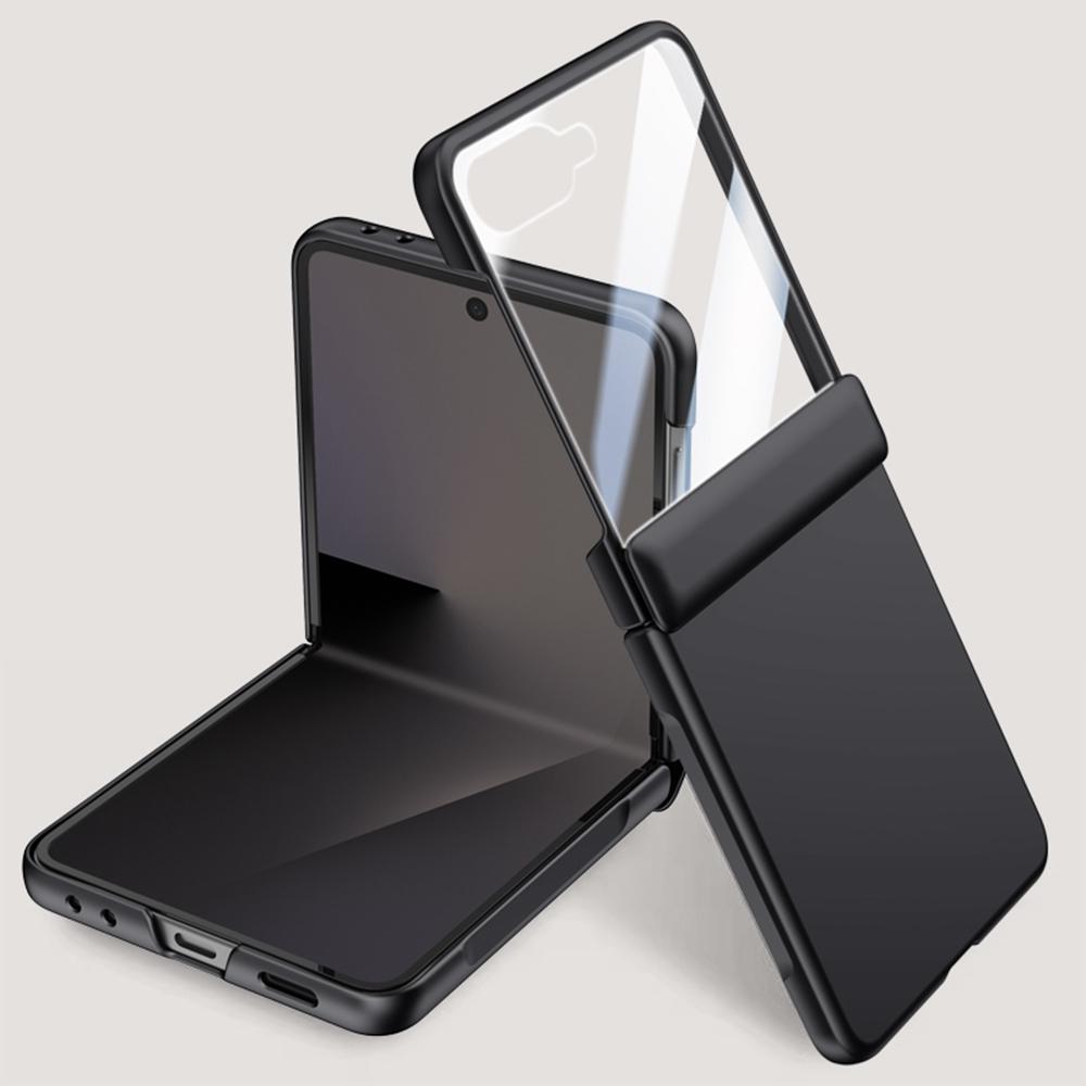 For Samsung Galaxy Z Flip7 5G Case Hard PC Hinge Protection Phone Cover with Rear Small Screen Protector