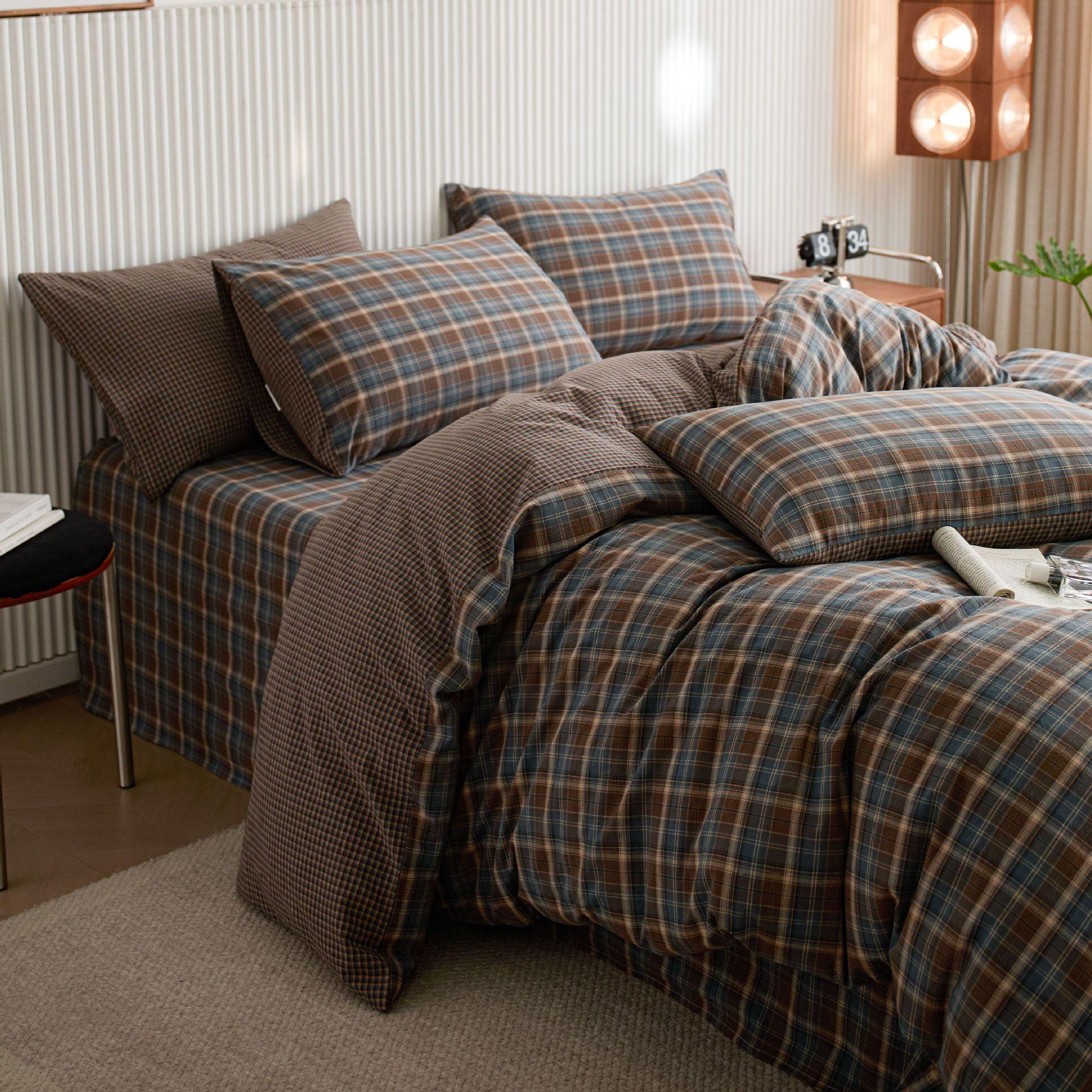 Cotton Yarn-Dyed Plaid Duvet Cover Set