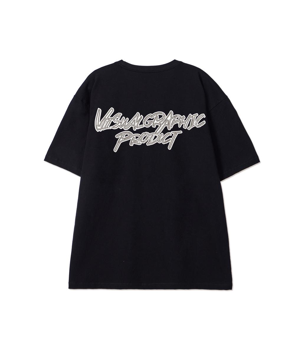 Biel Contour Graffiti Logo Short Sleeve T-Shirt Black M