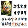 Acrylic Dragon Hanging Ornaments Advent Calendars 2026, 24 Days Christmas Countdown Calendar with To Ornaments, Collectible Pendants for Kids, Adults