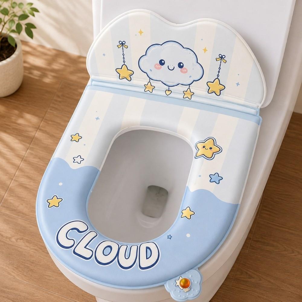 Cartoon Toilet Seat Pad Backrest Toilet Lid Cover New Toilet Seat Cover Home