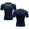 Men's Quick-Dry Printed Short Sleeve Sports T-shirt - Summer Outdoor Fitness & Running