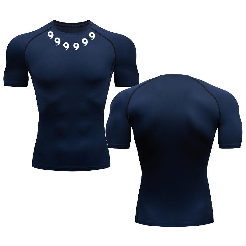 Men's Quick-Dry Printed Short Sleeve Sports T-shirt - Summer Outdoor Fitness & Running