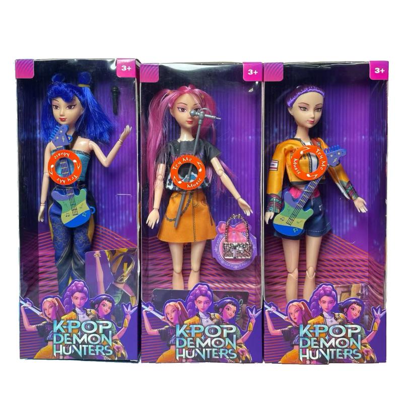 NEW Kpop Demon Hunters Hunter Group Sticky Glue Doll High Appearance Anime Action Figure Perfect Gift for Girls Holiday Birthday