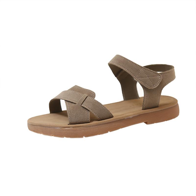 Flat Sandals for Women Summer 2026 New Style Open Toed Casual Soft Sole Straight Roman Sandals for Women