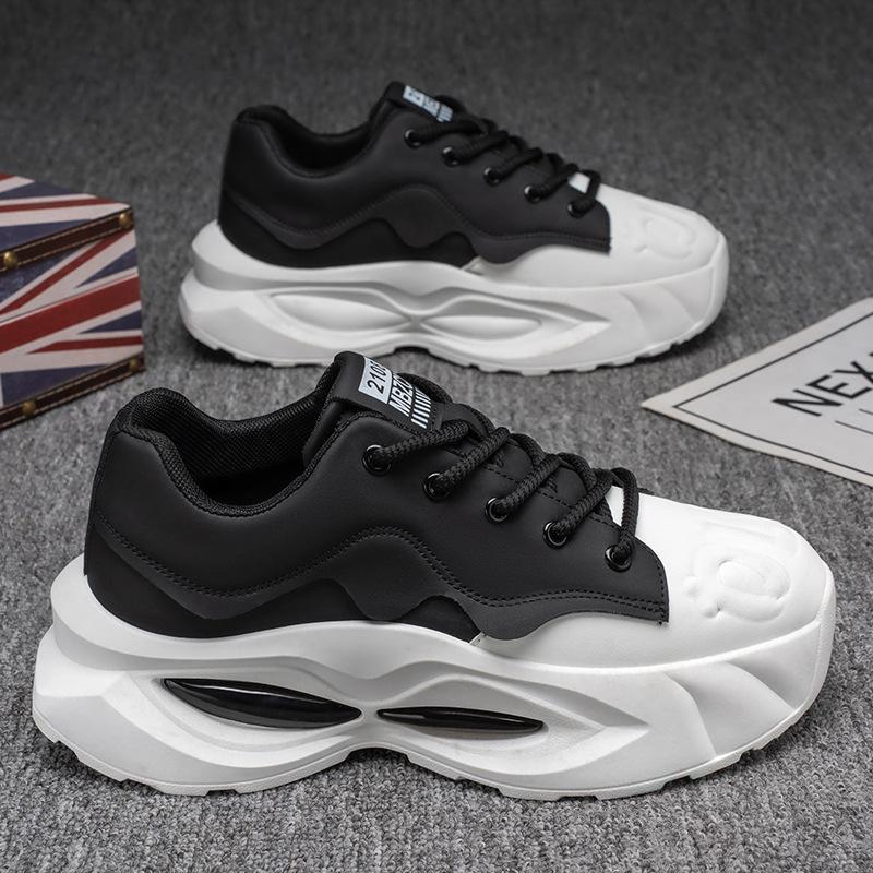 Spring explosion 2025 new men's shoes low-top versatile comfortable casual platform Korean version of trendy dad shoes