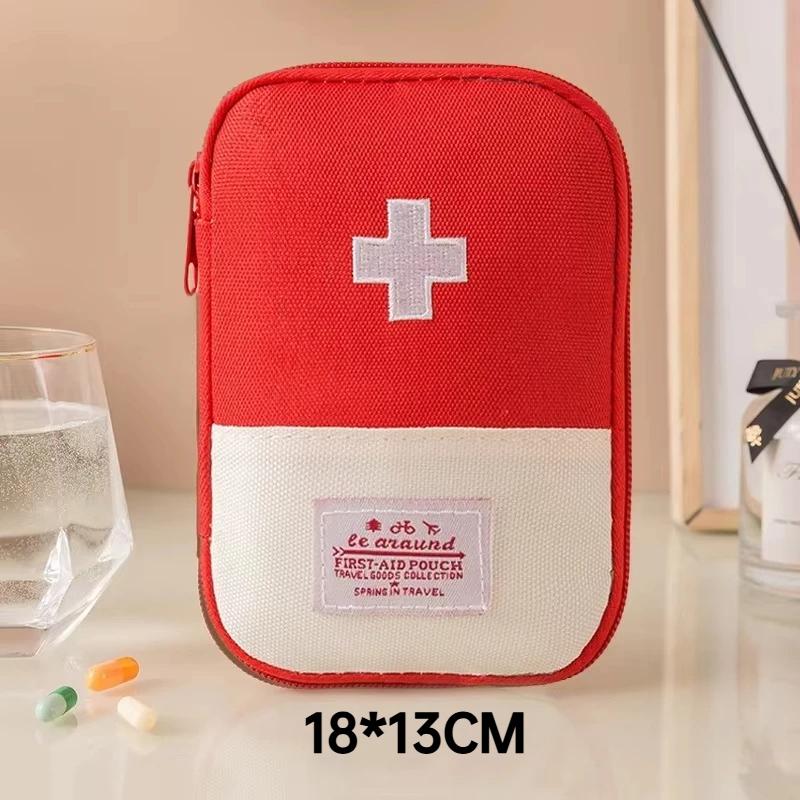 Portable Travel Home First Aid Kit Small Medical Medicine Bag Emergency Storage Organizer Pouch for Outdoor & Household Use