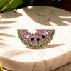 Women Alloy Badge 1/2Pcs Rhinestone Watermelon Slice Brooch Sparkling Fruit Lapel Pin Sweater Summer Pin Cardigan Coat Suits Accessories,