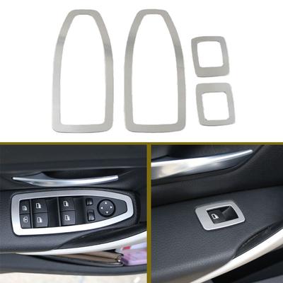 4 Peças/Conjunto para BMW F30 F34 320 328I GT 2013-2016 Aço Inoxidável Interior Carro Porta Janela Interruptor Capa Acabamento Adesivo