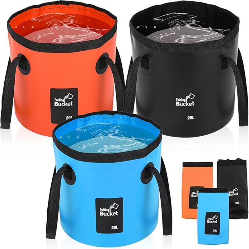 Foldable Water Bucket Portable Outdoor Travel Storage Water Container Sink Washing Bag Car Wash Bucket Camping Fishing Bucket