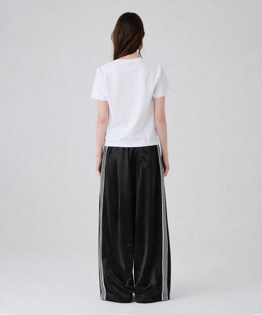DANGLEDROP Dgdp Vintage Number Semi-Crop Short Sleeve_White