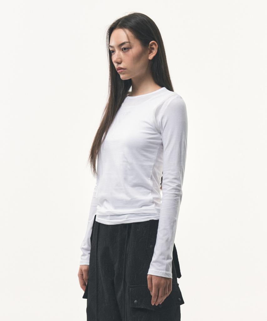 Podeowedeo Organza Layered T-Shirt (White)