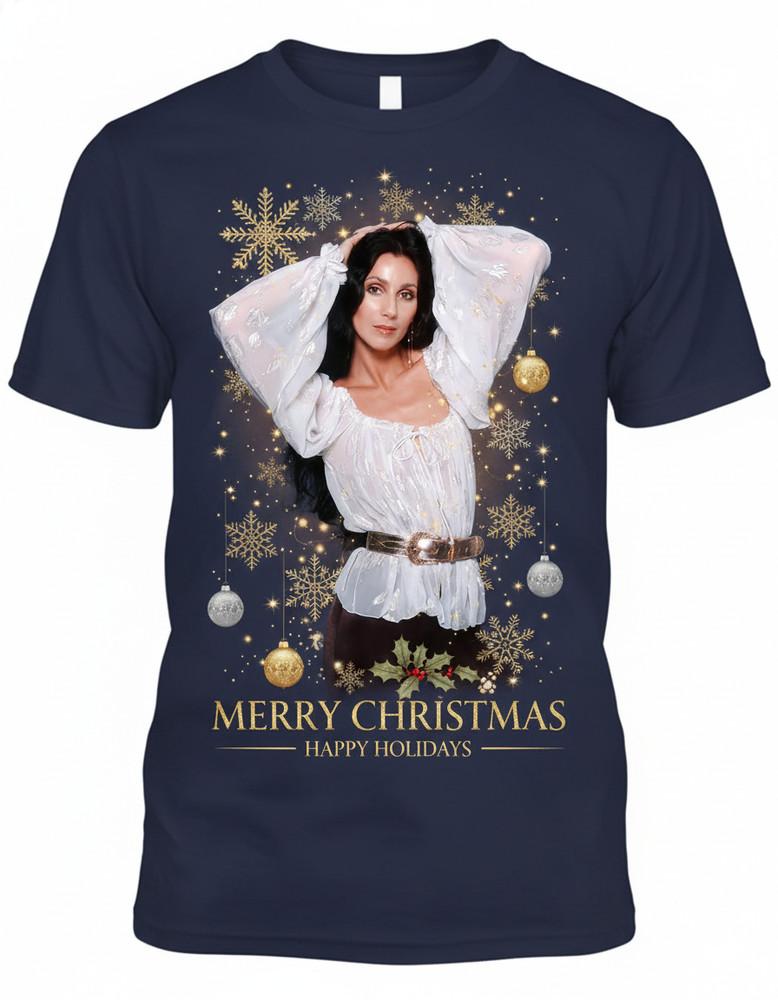 Cher#039;s Golden Christmas Glow Christmas Unisex TShirt All Size BL2.1106 Unisex T-Shirt XL