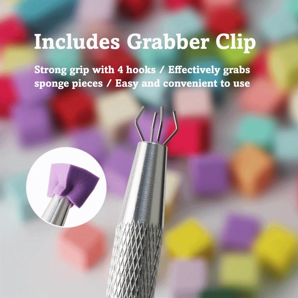 100Pcs Grab Clip Gradient Nail Brushes Sponge Set Nail Sponge Grab Pen Nail Art