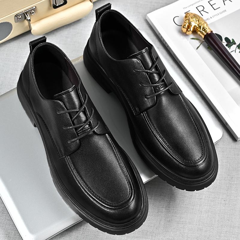 FashionGenuine Leather Casual Shoes Elegantes Men Lace Up Oxford Shoes Outdoor Business Men's Dress Footwear Handmade Man Formal Flats