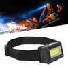 Head Mounted Flashlight Black Battery Powered Lightweight Life Grade Waterproof Headlamp with Comfortable Headband For Camping