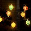 1.65m 10 LED Hot Air Balloon Warm White String Light Bedroom Garden Hanging Light for Kids Birthday Baby Shower Party Decoration