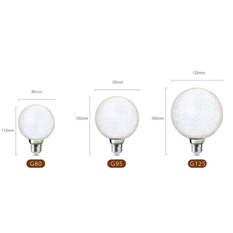 3D Fireworks LED Light Bulb E27 AC100-240V Glass Bulbs Retro Edison Lamp for Home Bedroom Party Decoration Light Bulb