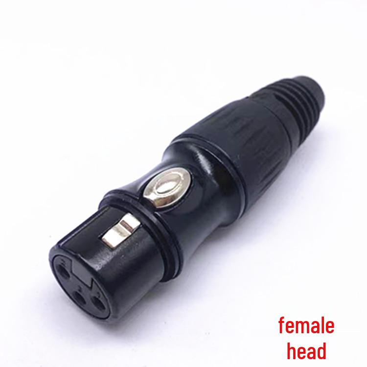 Gold-Plated 3-Pin Copper XLR Mixer Plug (Balanced Male & Female)