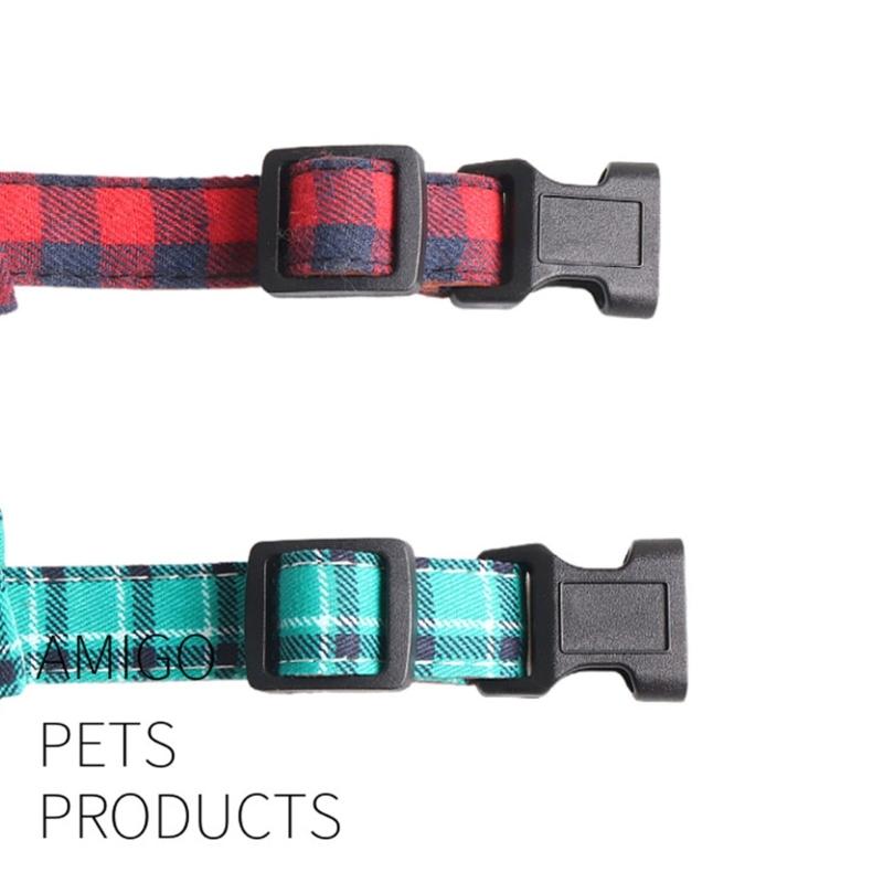 Puppy Wedding Collar Checked for Small Medium Girl Dogs Cat Dog Plaids Collar Necklace Wedding Costumes