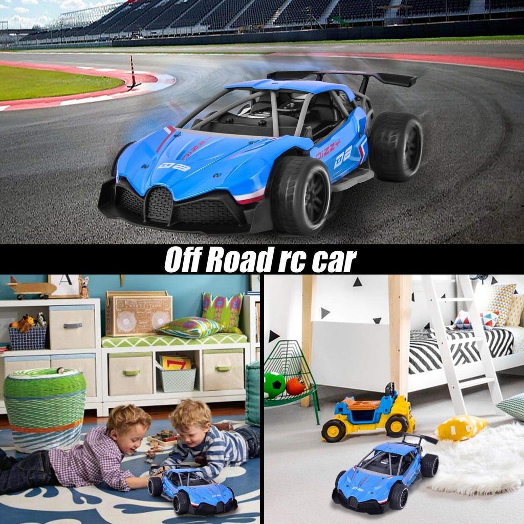 RC Car, Electric Racing Car, Off-Road Drifting, High Speed, High Stability, Alloy Shell, Shock Resistant (Blue)