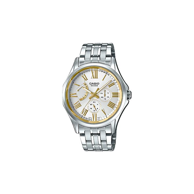 

Casio STANDARD series 50 meters waterproof quartz movement stainless steel strap Japanese and Korean watch men s watch silver dial MTP-E311DY-7AVDF срібний