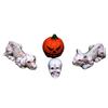 Pumpkin Skeleton Cat Halloween Skeleton Figurine Mini Pumpkin Ornament  Ghost Festival
