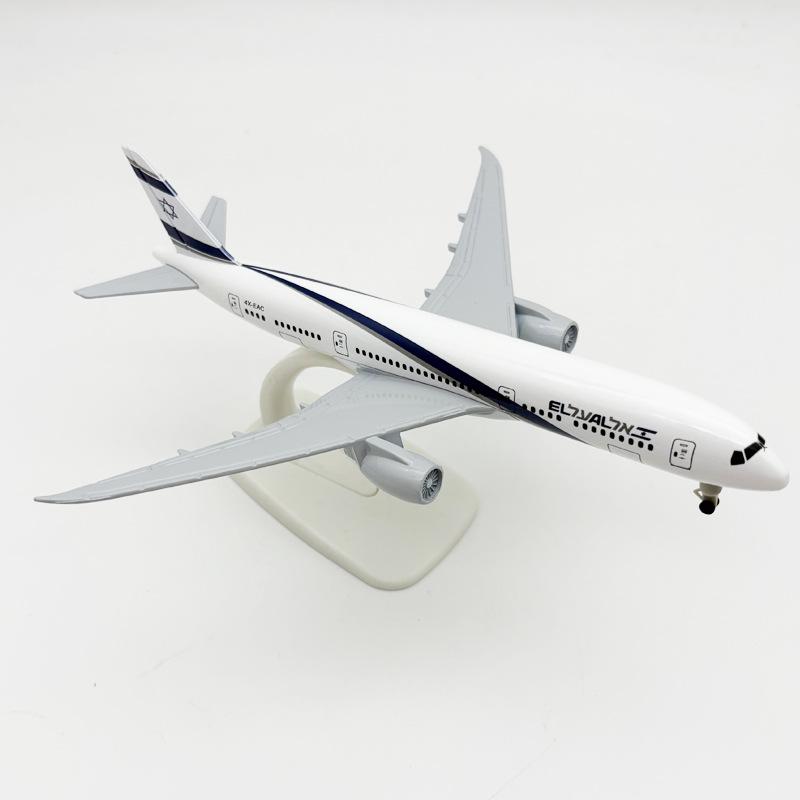 Display 1/400 Scale B787 Model 20CM Alloy Metal Toys Aircraft B787 Israel Airways Aircraft Model Simulation with Landing Gear