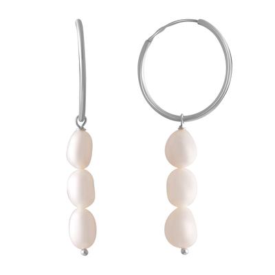 Silver Earrings with Natural Baroque Pearls 31.6ct (2069447)