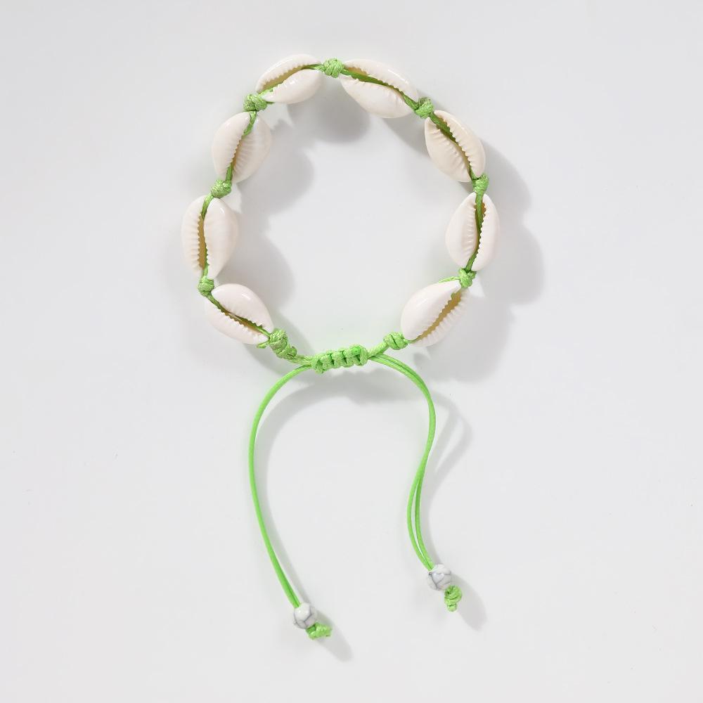 Woven Seashell & Colorful Seed Bead Bracelet/Anklet - Bohemian Beach Style