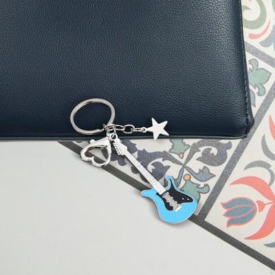 Guitar Keychain Pendant, Love Keyring Year Hanging Music Chain for Women Men Wallet Christmas