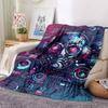 1pc Cyberpunk Robot Print Blanket   Lightweight Flannel Throw Blanket For Sofa, Bed, Living Room, Office, Outdoor Travel, Camping