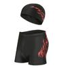 Men's Quick-Dry Swim Trunks & Goggles Set - Includes Boxer Shorts and Swim Cap for Adults