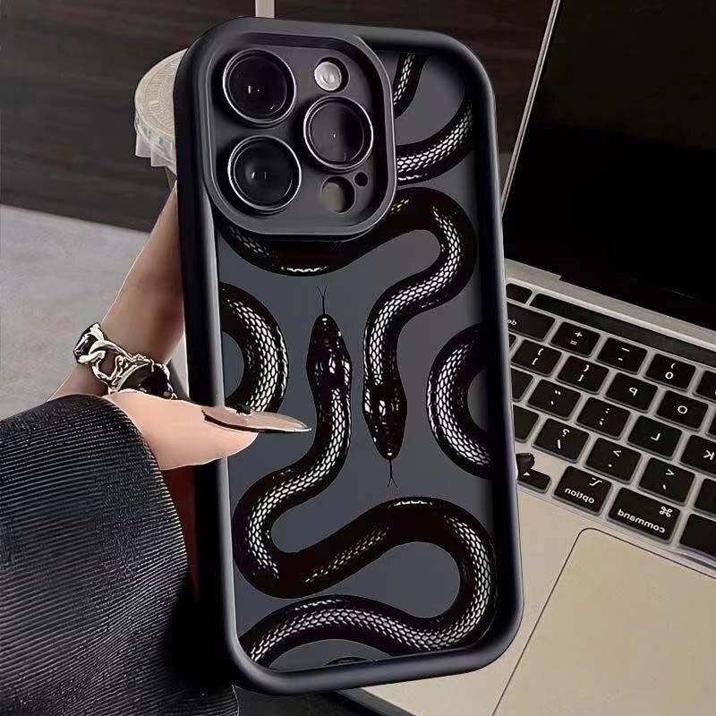 Doodle Snake Case For Samsung Galaxy A32 A15 A53 A33 A73 A21S A51 A31 A71 A30 A20 A03S A22 A12 A03 A13 A23 M54 A50 A50S A30S