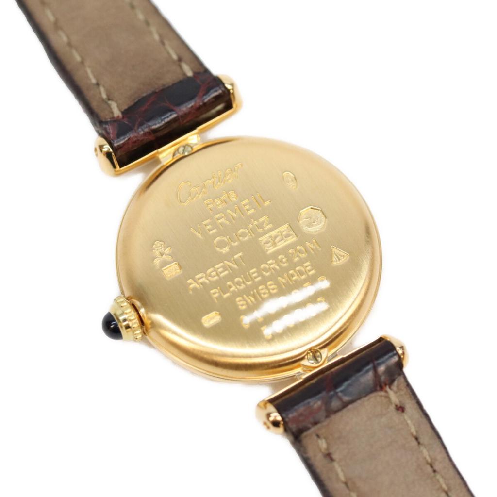 Cartier 1995 W1000654 925 Must Colise Vermeil SM Ivory Dial Quartz Leather Watches Gold/Ivory dialUsed