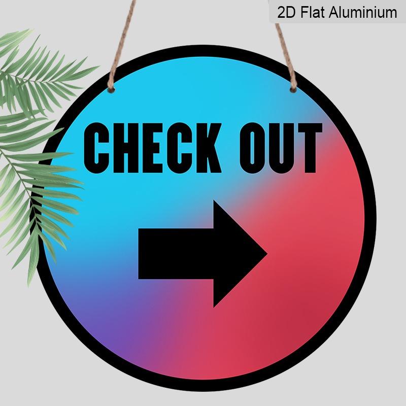 Check Out Arrow Metal Wall Art 7.87x7.87 / 11.81x11.81 Inch Round Aluminum Sign for Shop Cafe Restaurant Business Wall Decor