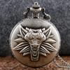 Cosplay Vintage Pocket Watch Anime Game Figure Wolf Head Quartz Watches for Fans Gifts